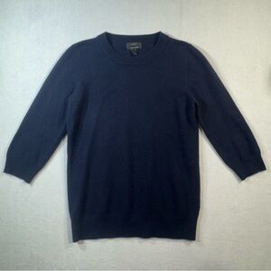 J. Crew Italian Cashmere 3/4 Sleeve Everyday Crewneck